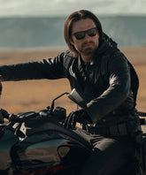 Sebastian Stan Thunderbolts 2025 Bucky Barnes Leather Jacket